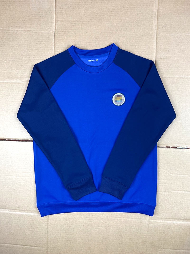 消防作训长袖圆领衫新式专职上衣春秋季蓝色体能训练服打底t恤衫