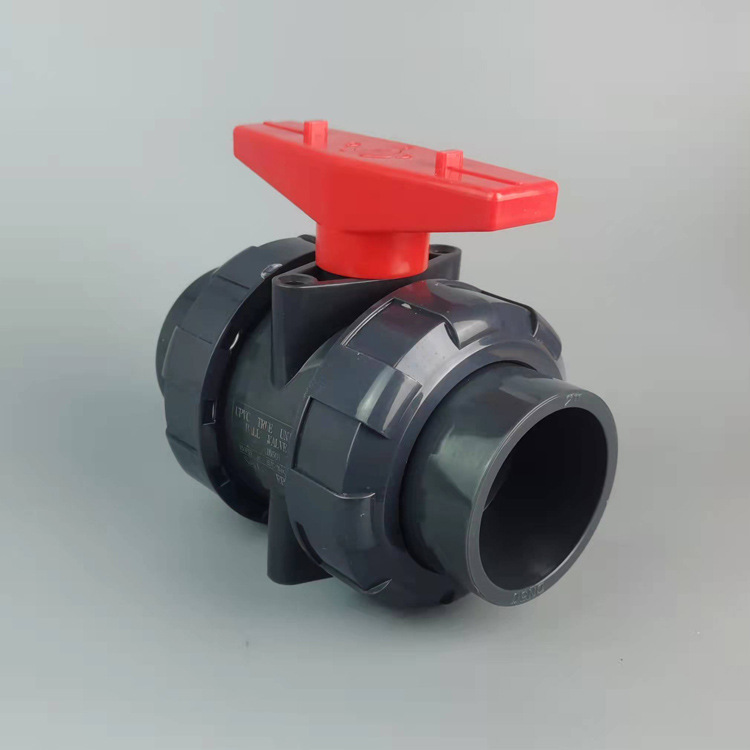 upvc活接球阀 90mm dn80 3寸 给水塑料双由令球阀 pvc活接阀门
