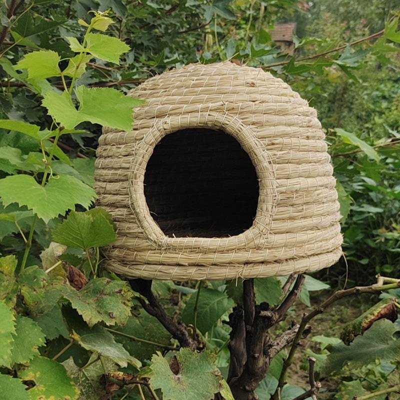 鸟窝草编鸽子窝草窝 鸽巢鸟窝孵化繁殖盆 工艺品稻草鸽子笼鸟窝