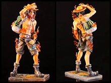 海贼王 十周年 火拳艾斯 双头雕 可换手 雕像 站姿 模型 盒装手办