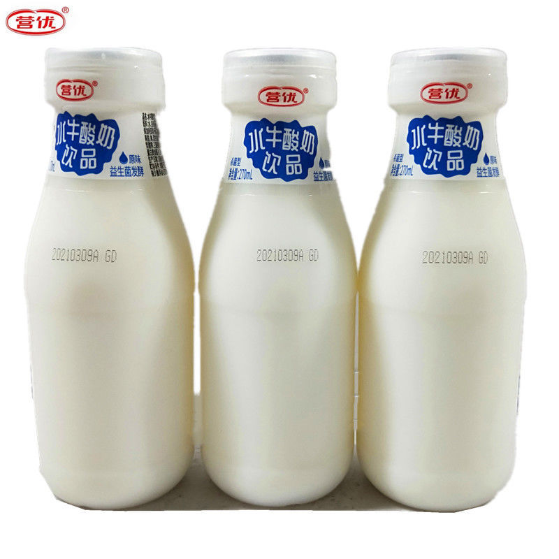 营优水牛酸奶饮品270ml益生菌发酵原味红枣味营养早餐奶儿童牛奶