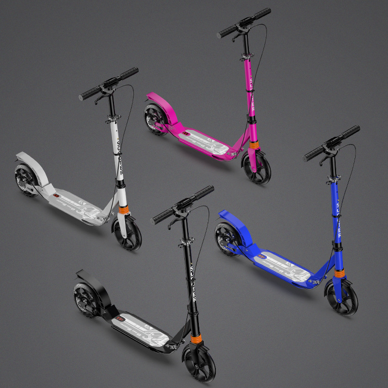 Disc Brake Adult Scooter Children and Teenagers Two Bull Wheel Folding Scooter Scooter Scooter