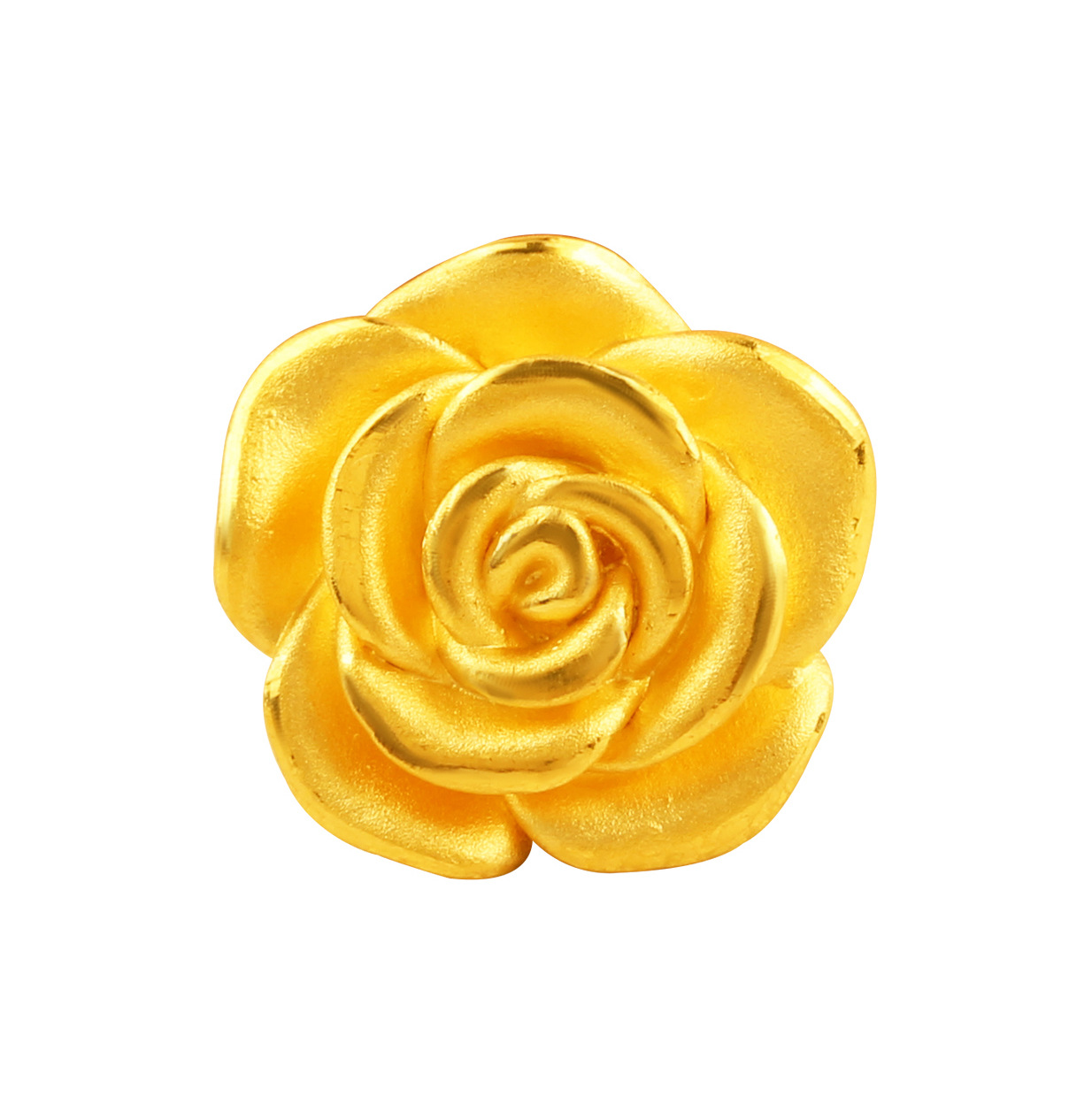 24k黄金玫瑰花999足金女礼物送七夕情人节3d硬金纯玫瑰花手链坠子