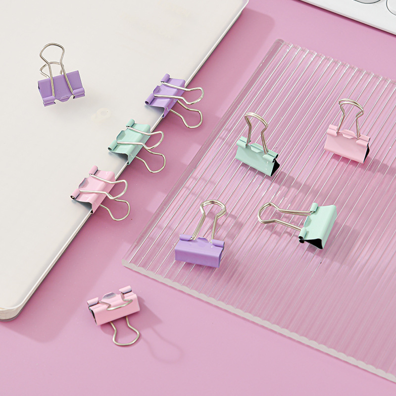 Macaron Color Six-Grid Barrel Pushpin More than Long Tail Clip Specifications Storage Set Clip Rubber Band Office Combination