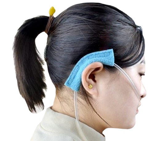 跨境热销亲肤摇粒绒双层魔术贴绒布管套耳朵防勒神器鼻氧插管耳垫