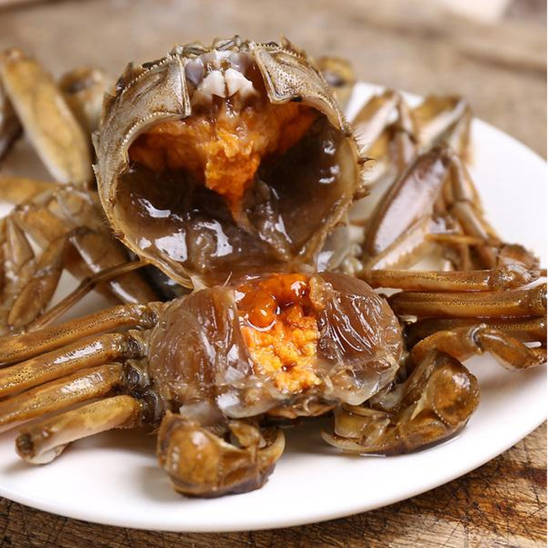 醉毛蟹酱蟹醉螃蟹小河蟹醉蟹河蟹800g宁波海鲜特产大闸蟹罐装即食
