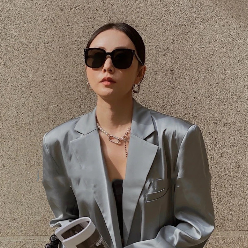 2021年韩版gm墨镜太阳镜抖音直播ins防紫外线眼镜网红frida大脸