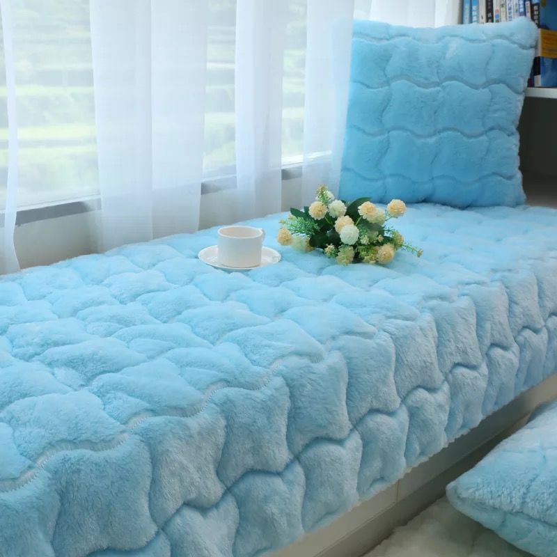 加厚飘窗垫四季窗台垫榻榻米阳台垫子简约毛绒可机洗飘窗毯子地毯