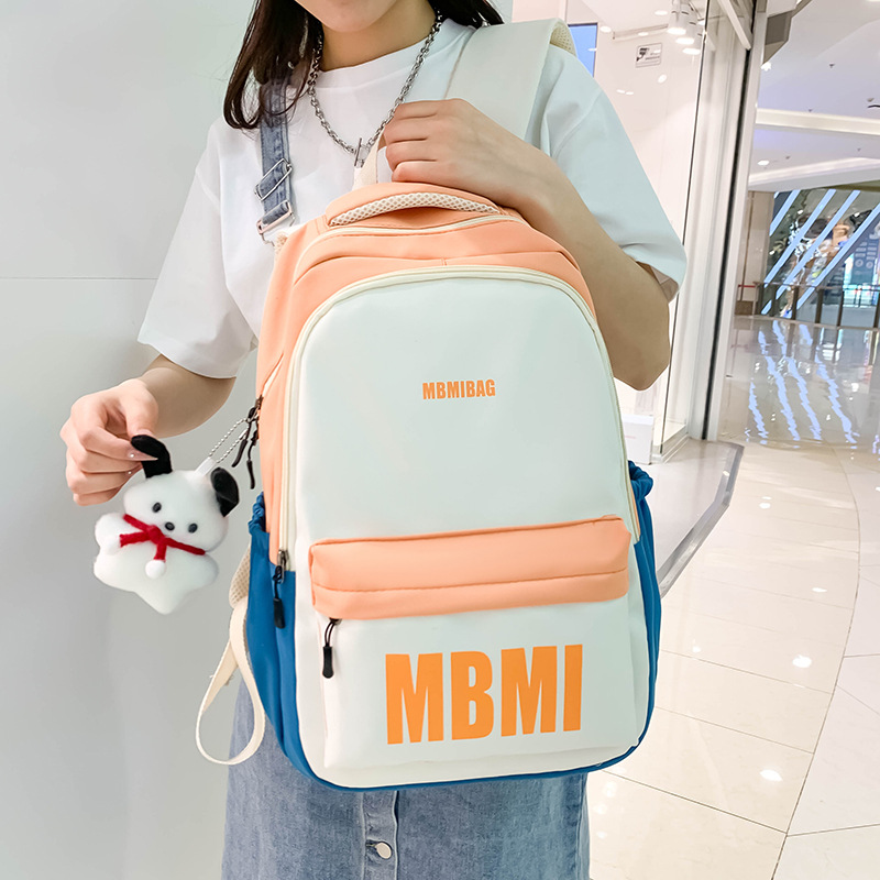 Campus Partysu Color Matching Schoolbag Schoolgirl Backpack Junior High School Student Student Girl Backpack