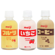 日本进口明治meiji草莓咖啡牛奶甜奶饮料 220ml*24瓶