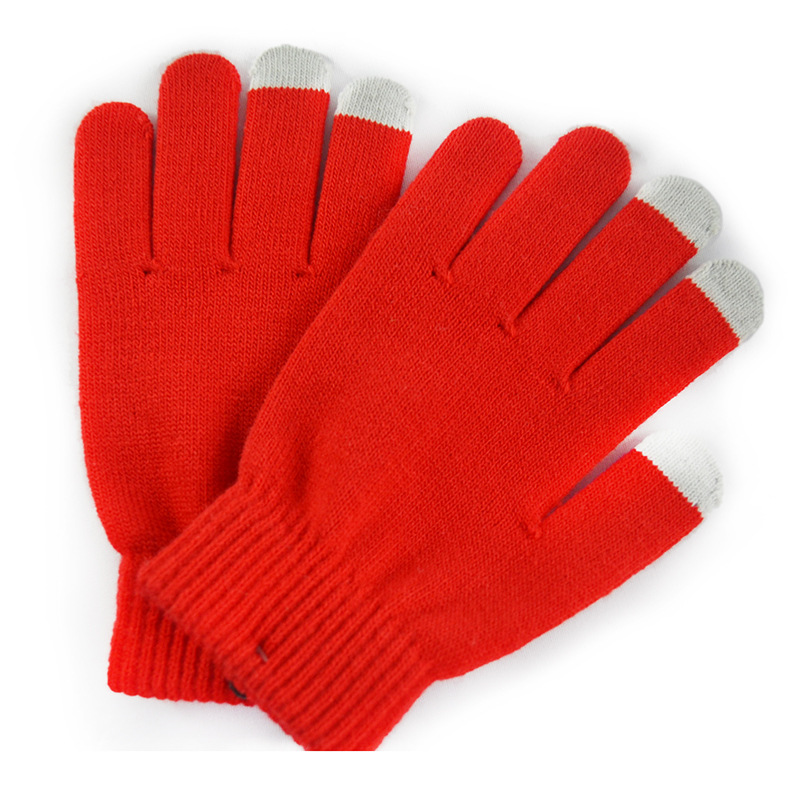 Knitted Touch-Screen Gloves Men's and Women's Winter Outdoors Cycling Warm Gloves Knitted Wool Jacquard Gloves Can Be Customized