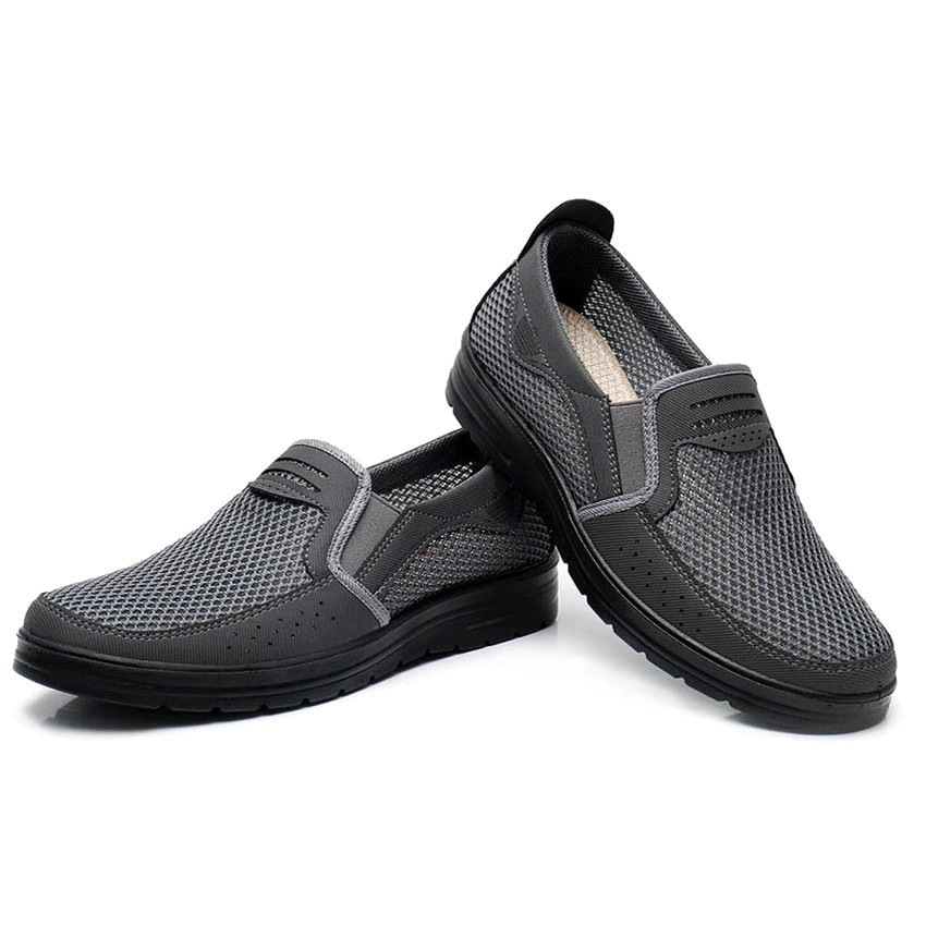 Cross-Border plus Size Men's Shoes Mesh Surface Shoes Breathable Soft Bottom Old Beijing Cloth Shoes Middle-Aged and Elderly Dad Shoes Casual Shoes for the Old Men