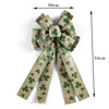 Ireland manual bow Sepat Tricker Clover green Silk ribbon bow customized