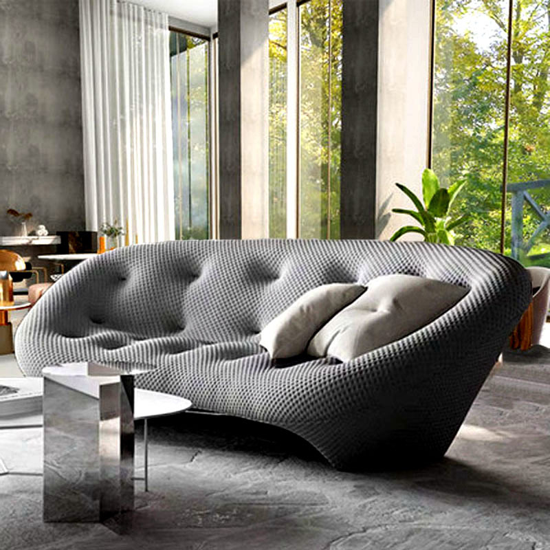 0成交208张意式极简baxter磨砂布大象耳朵沙发客厅小户型羽绒三人