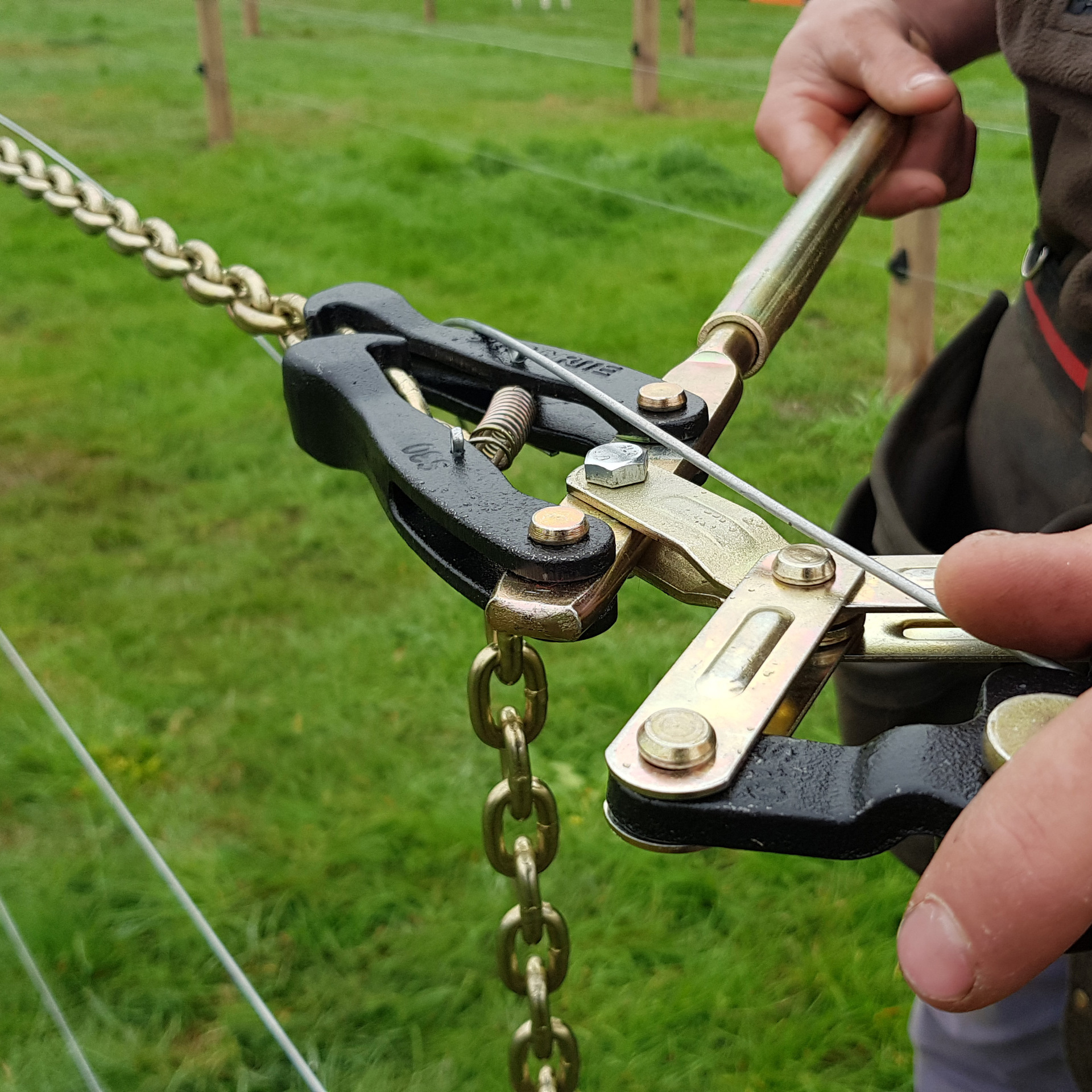 2m链条铁丝拉紧器牧场围栏钢丝绳拉紧器