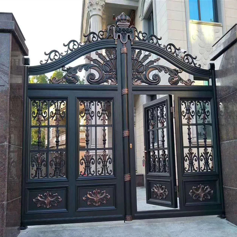 厂家供应欧式别墅铝合金庭院门花园门 铝艺大门小区金属防盗门