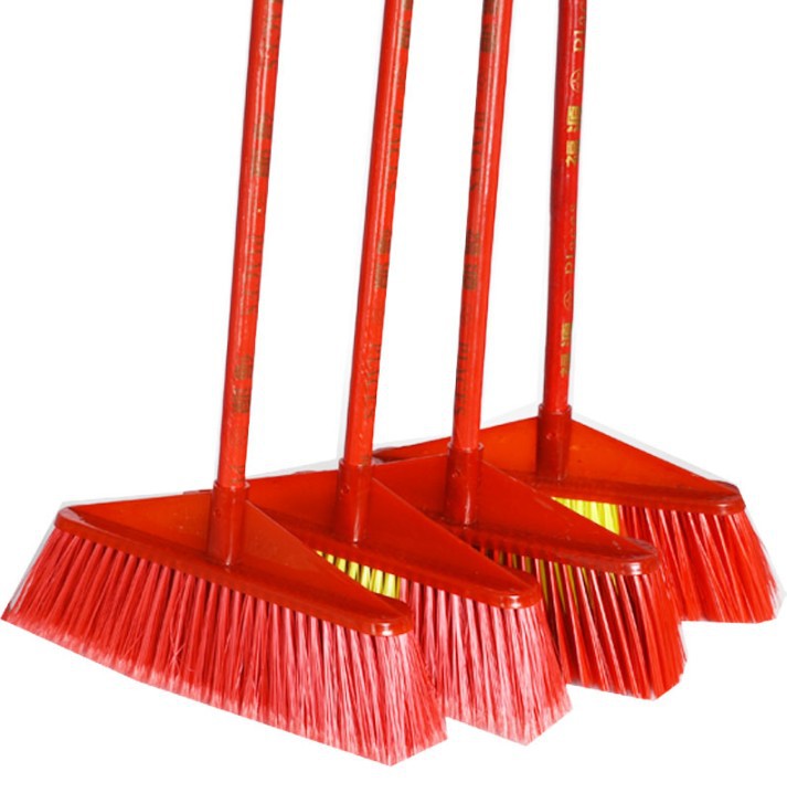 塑料硬毛扫把批 发硬扫把头替换扫帚单个扫把硬粗毛家用工厂车间