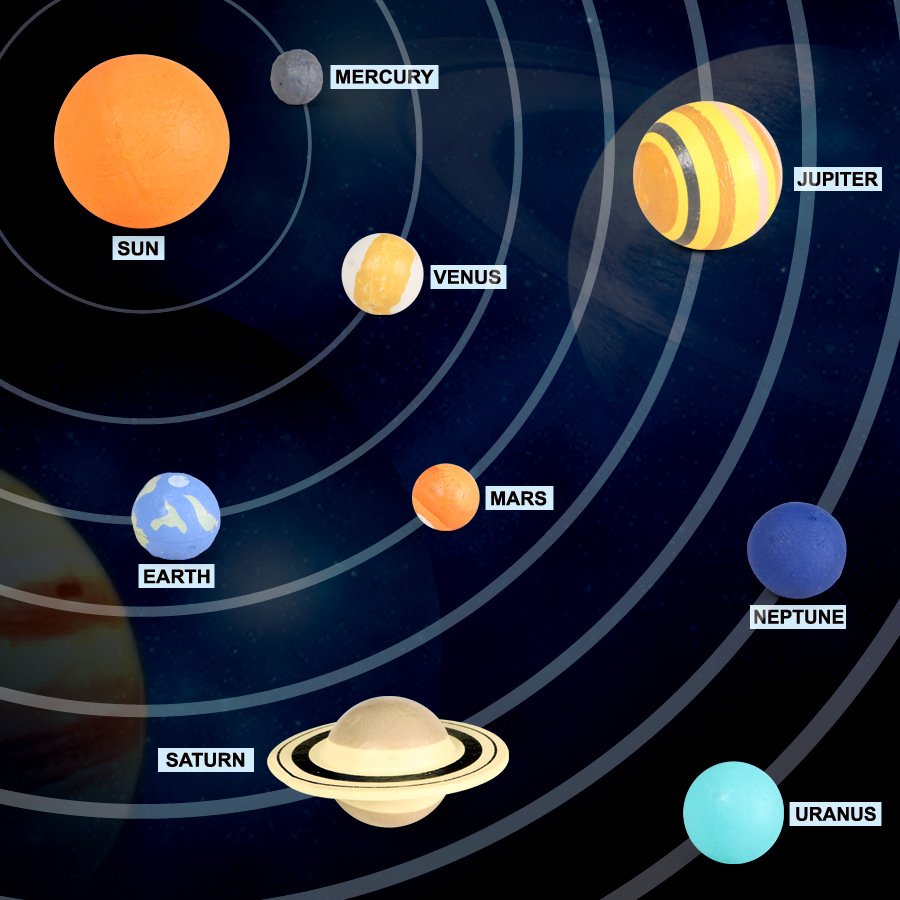 跨境3d银河太阳系星球八大行星模型创意地球木星认知摆件科教玩具