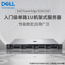 适用机架式 DELL戴尔 R240丨R250 服务器主机 单路服务器ERP用友