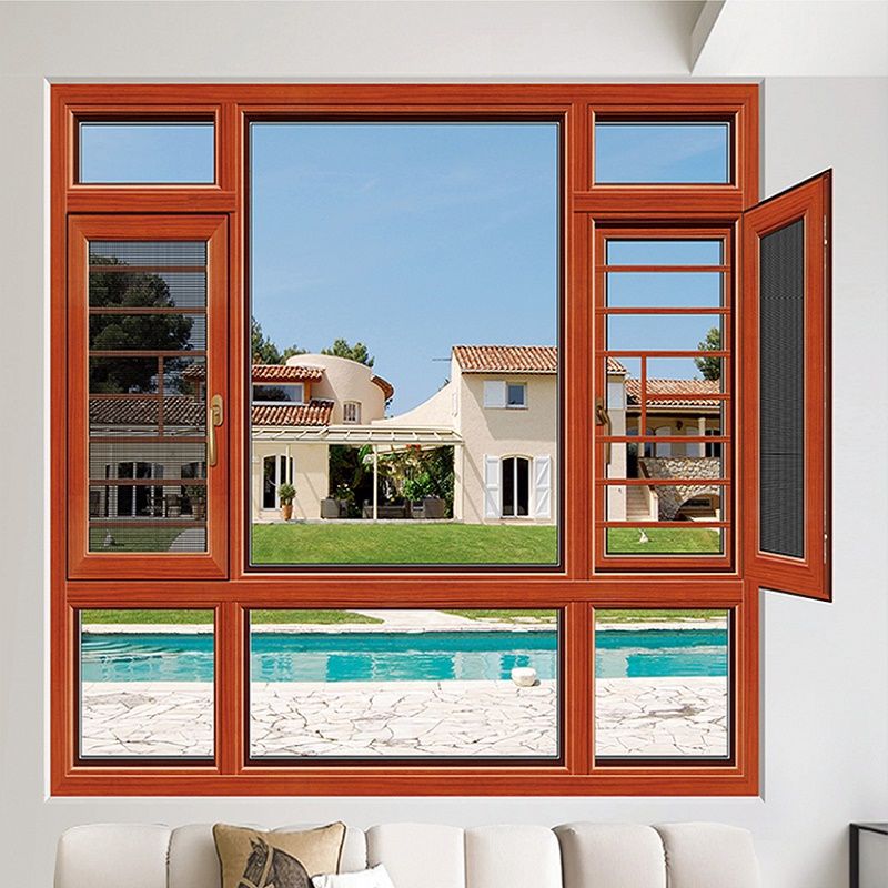 断桥铝门窗可订窗纱一体平开窗落地隔音窗户封阳台一件批发亚马逊