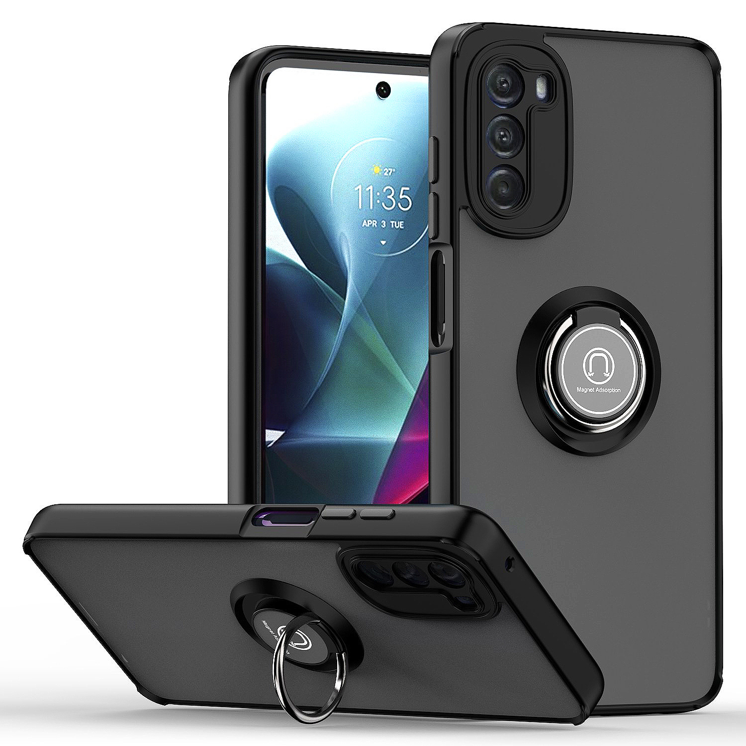 祺影指环支架适用MOTO G56 G86手机壳G?Power?G200 G30车载磁吸