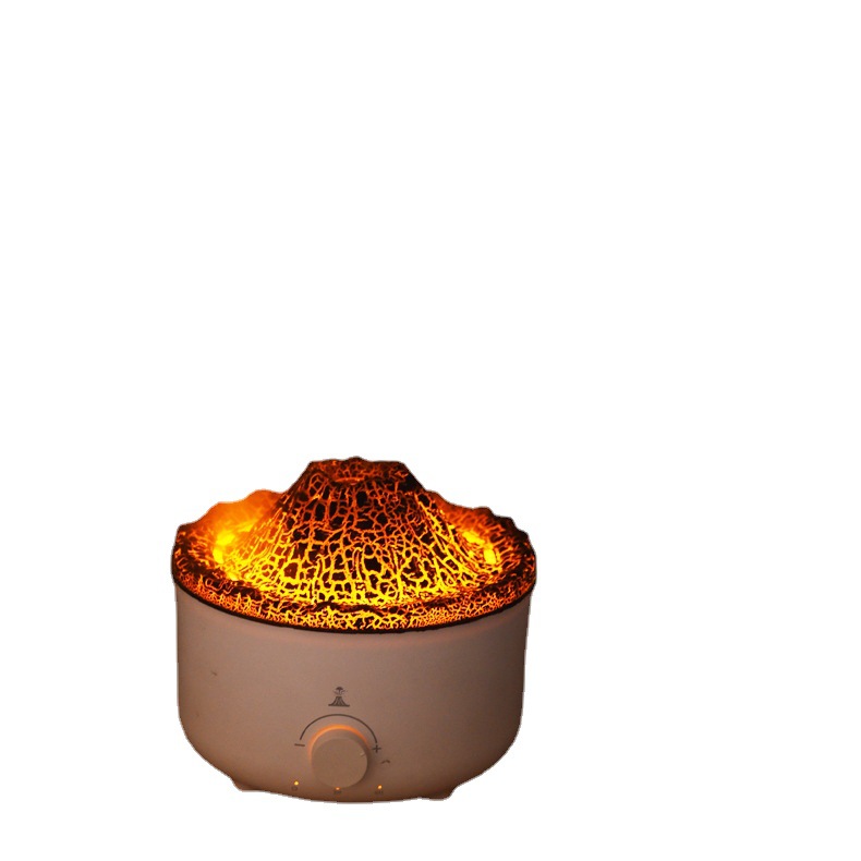 New Usb Mini Flame Volcano Humidifier Household Heavy Fog Car Aroma Diffuser Jellyfish Humidifier Cross-Border
