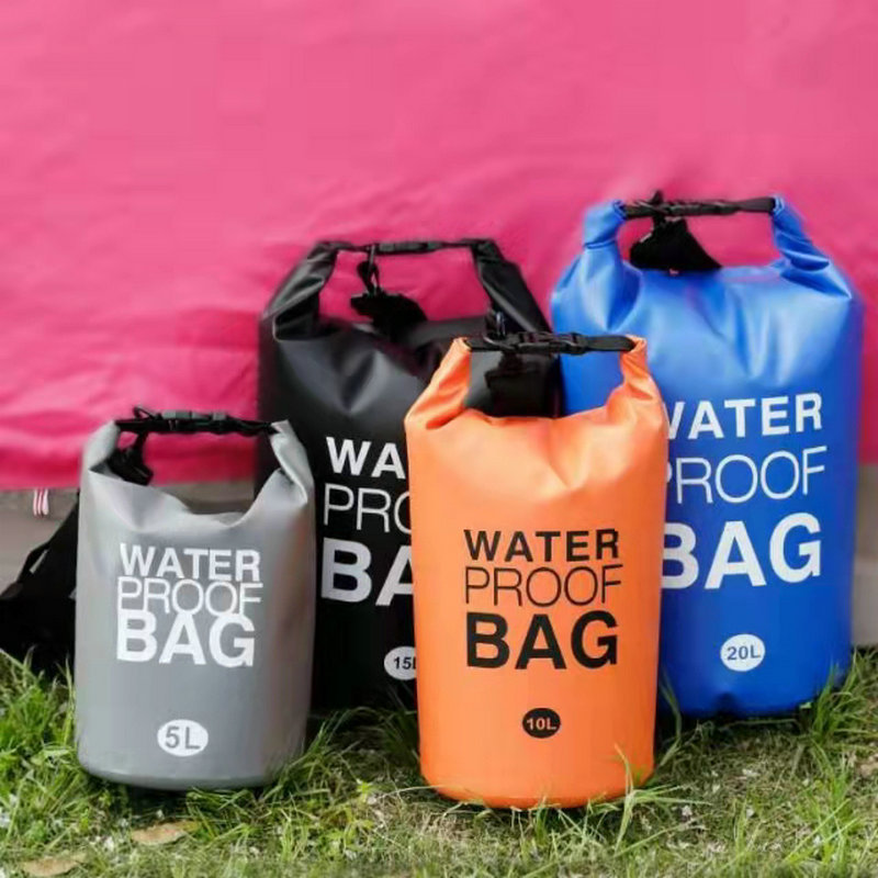 PVC Mesh Fabric Waterproof Bag Colorful Waterproof Bag Swimming Waterproof Bucket Bag Outdoor Beach Swimming Waterproof Bag