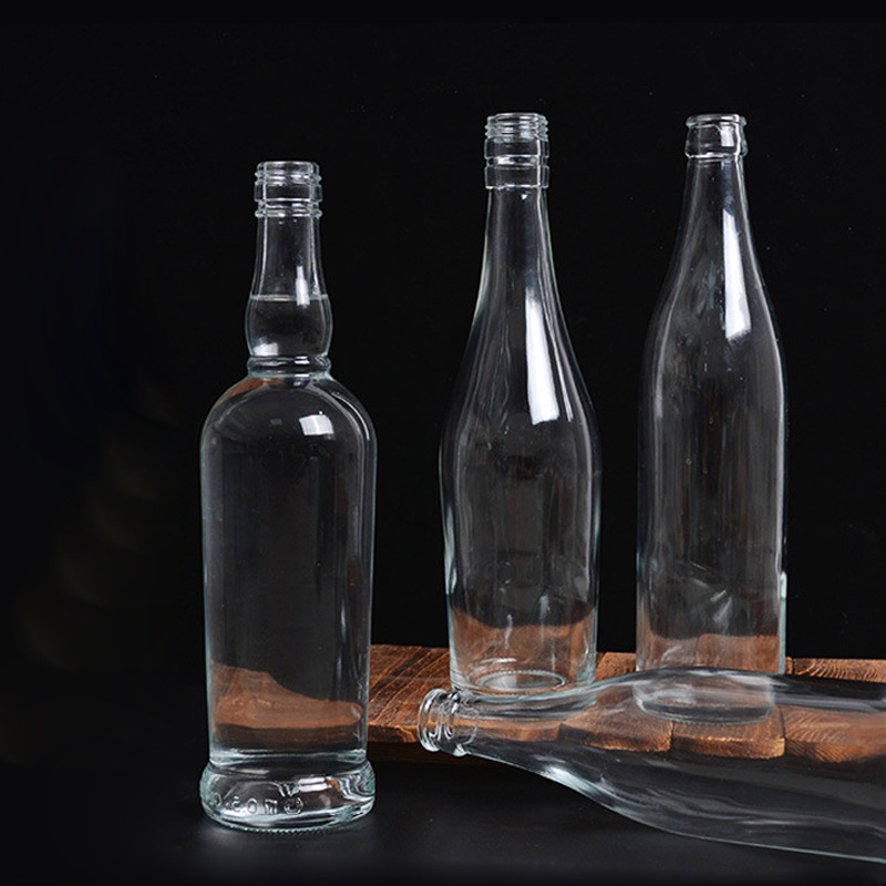 批发玻璃白酒瓶家用自酿透明酒瓶空瓶高档玻璃红酒果酒瓶子