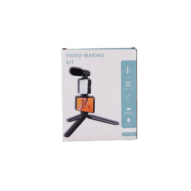 Mini Square Lamp Mobile Phone Tripod Combination Set