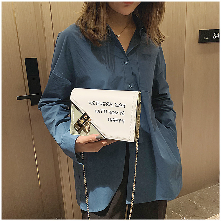 Blue Cool 2021 New Popular Chain Women's Bag Crossbody Ins Spring and Summer Women's Bags Street Casual Pu Trendy Bag