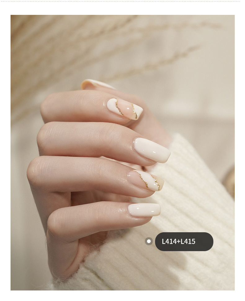 bole搏乐奶白色甲油胶2021年新款冰透米白指甲胶秋冬乳白色系美甲