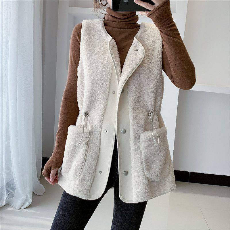 马甲女外套2022春秋新款百搭收腰背心坎肩外穿-阿里巴巴