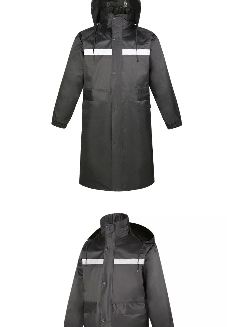防暴雨保安劳保物业雨衣长款全身连体男反光双层防水加厚外套雨衣