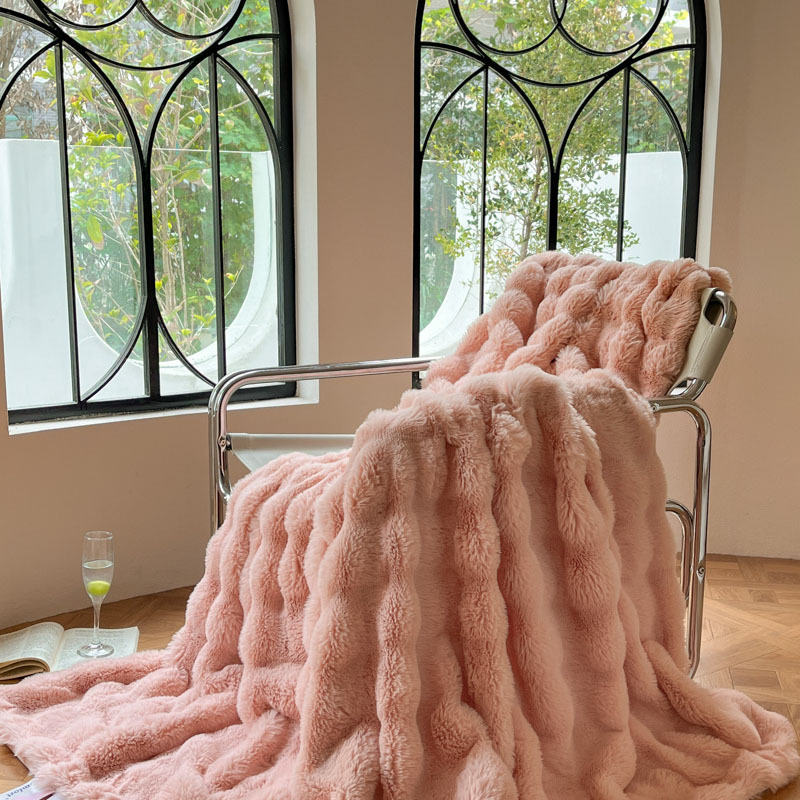 New Heavy Weight Large Dehaired Angora Blanket Thickening Warm Winter Velvet Cover Blanket Milk Fiber Sofa Blanket Coral Fleece Blanket