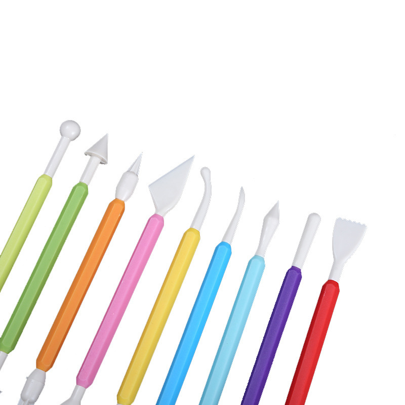 Decorating Pen Color 9-Piece Set Fondant Cake Decorating and Carving Tools