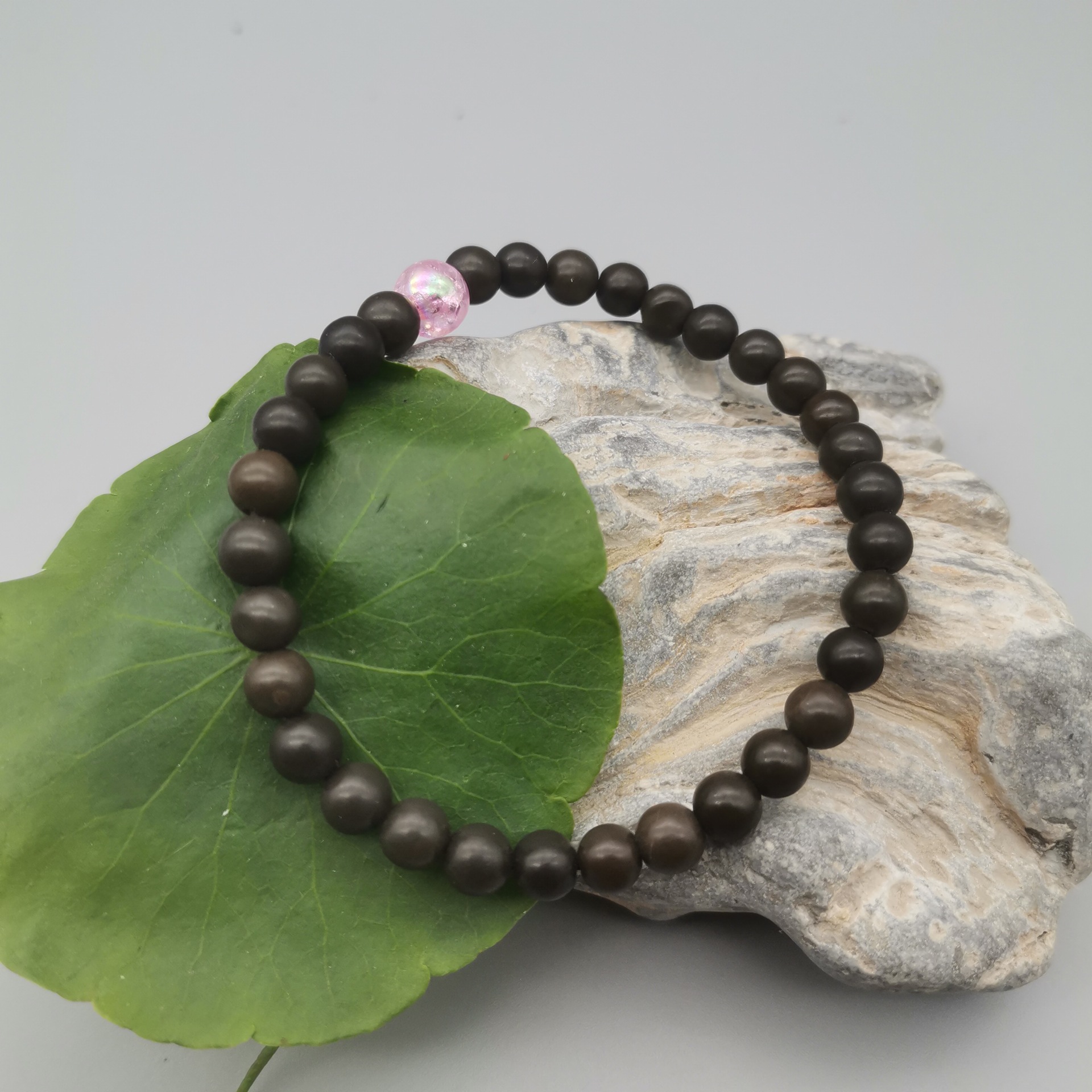 玄黄砭石手链泗滨砭石女士手串6mm珠量大优惠