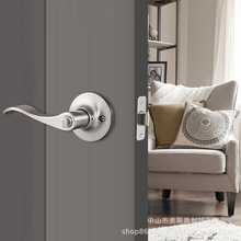 锌合金门锁三杆锁可调节电镀执手锁卫生间锁卫浴锁卧室房间锁把手
