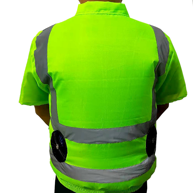 新款夏季风扇服智能降温空调衣交警执勤带风扇户外作业工作服定制