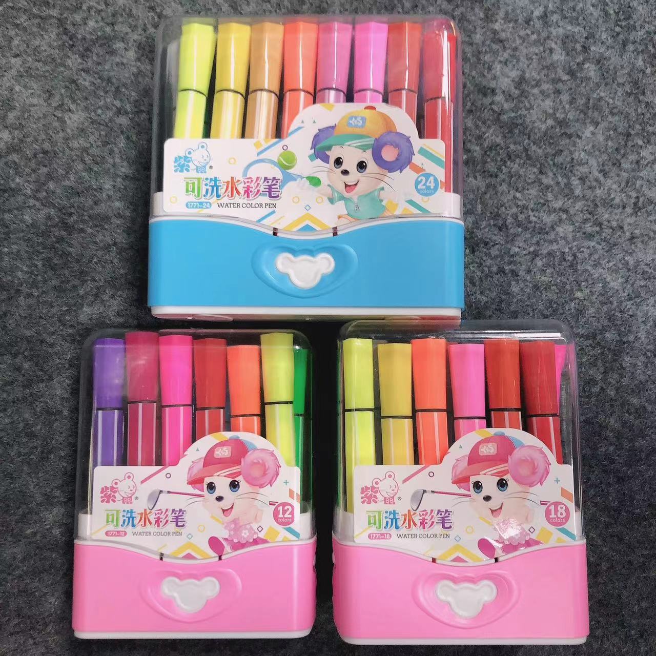 紫鼠 可洗水彩笔 1771-12色24色36色-阿里巴巴