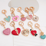 加工定制跨境水果爱心植物合金镶钻钥匙扣包挂件胸针汽车配件厂家