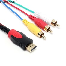 5ft HDMI  to 3 RCA Video Audio AV Cable Cord Adapter for TV