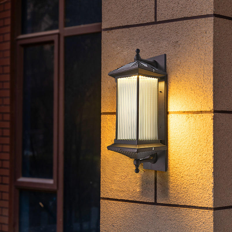 壁灯户外庭院欧式太阳能别墅外墙门口阳台走廊室外中式复古防水灯