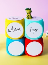 幼儿园早教儿童学生课堂识字大号教具玩具英语可擦写白板骰子色子