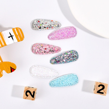 贝菲新款日韩流行女孩水钻发夹bb夹可爱边夹雨滴头饰皮筋饰品