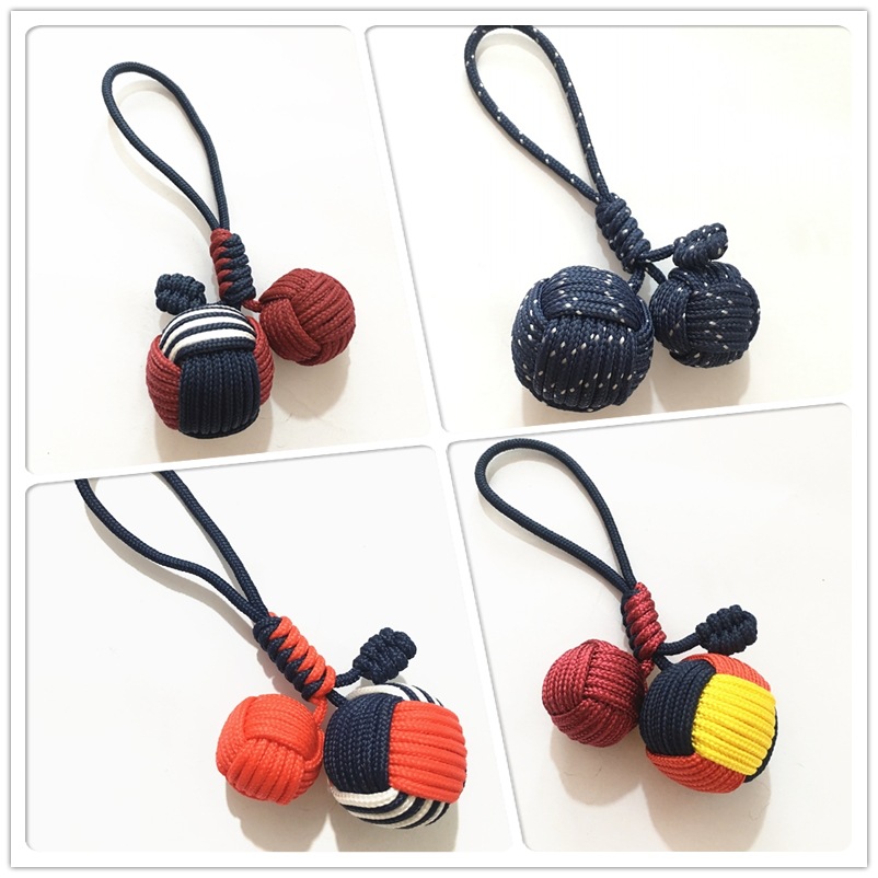 手工编织钥匙链创意钥匙扣金刚猴拳结小球民族风特色手机汽车挂件