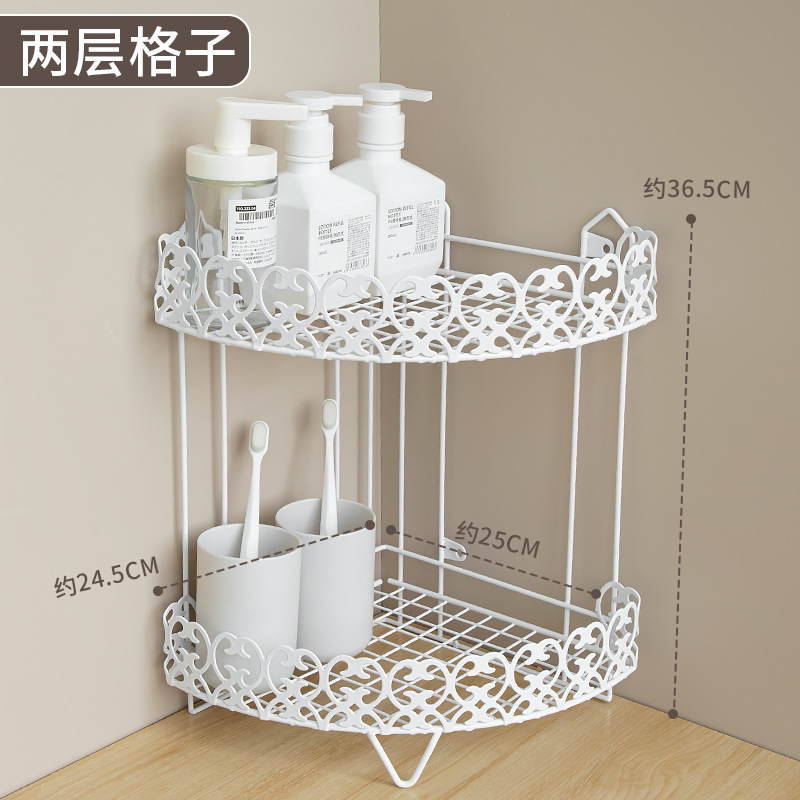 Kitchen Bathroom Storage Rack Bathroom Toilet Toilet Storage Rack Punch-Free Multi-Layer Shelf Triangle Drop