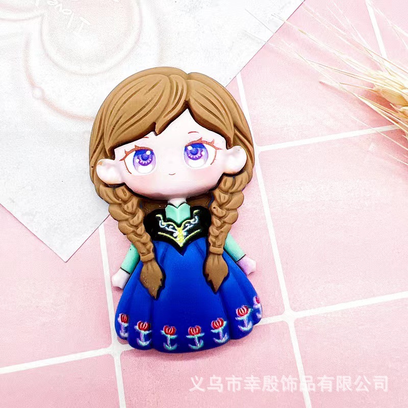 Oversized Princess Series Resin DIY Cream Glue Phone Case Accessories Refridgerator Magnets Stationery Box Material Wholesale