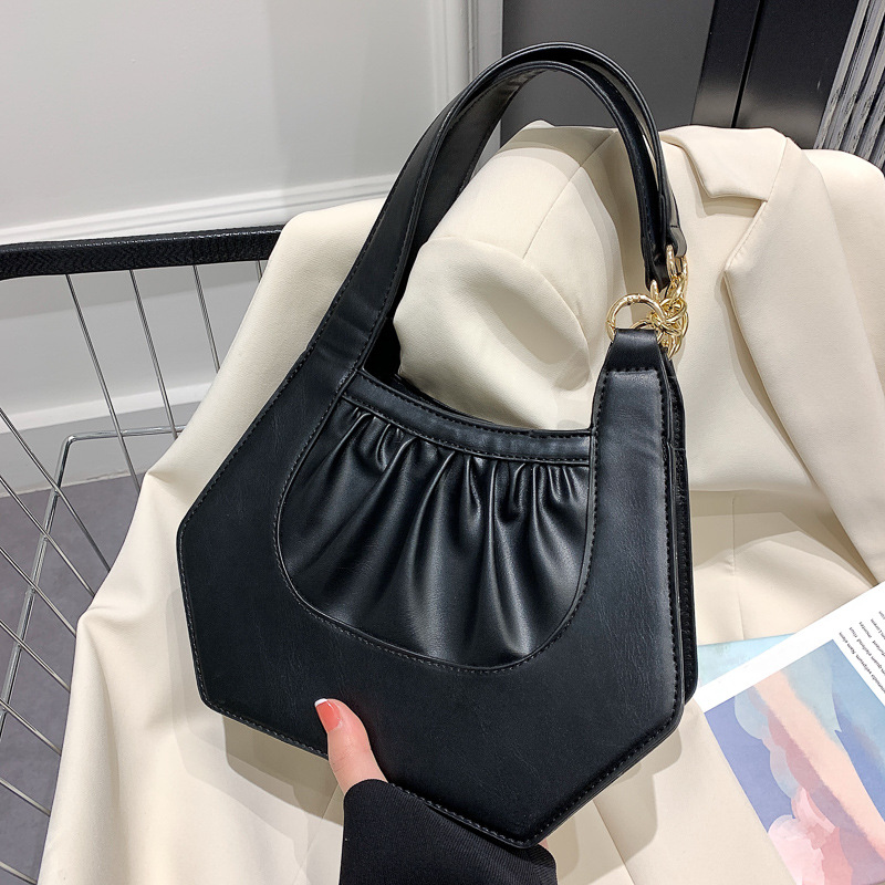 2022 Spring Style Crossbody Shoulder Bag Korean Fashion Women's Bag Trendy Special-Interest Design Portable Pleated Dumpling Bag