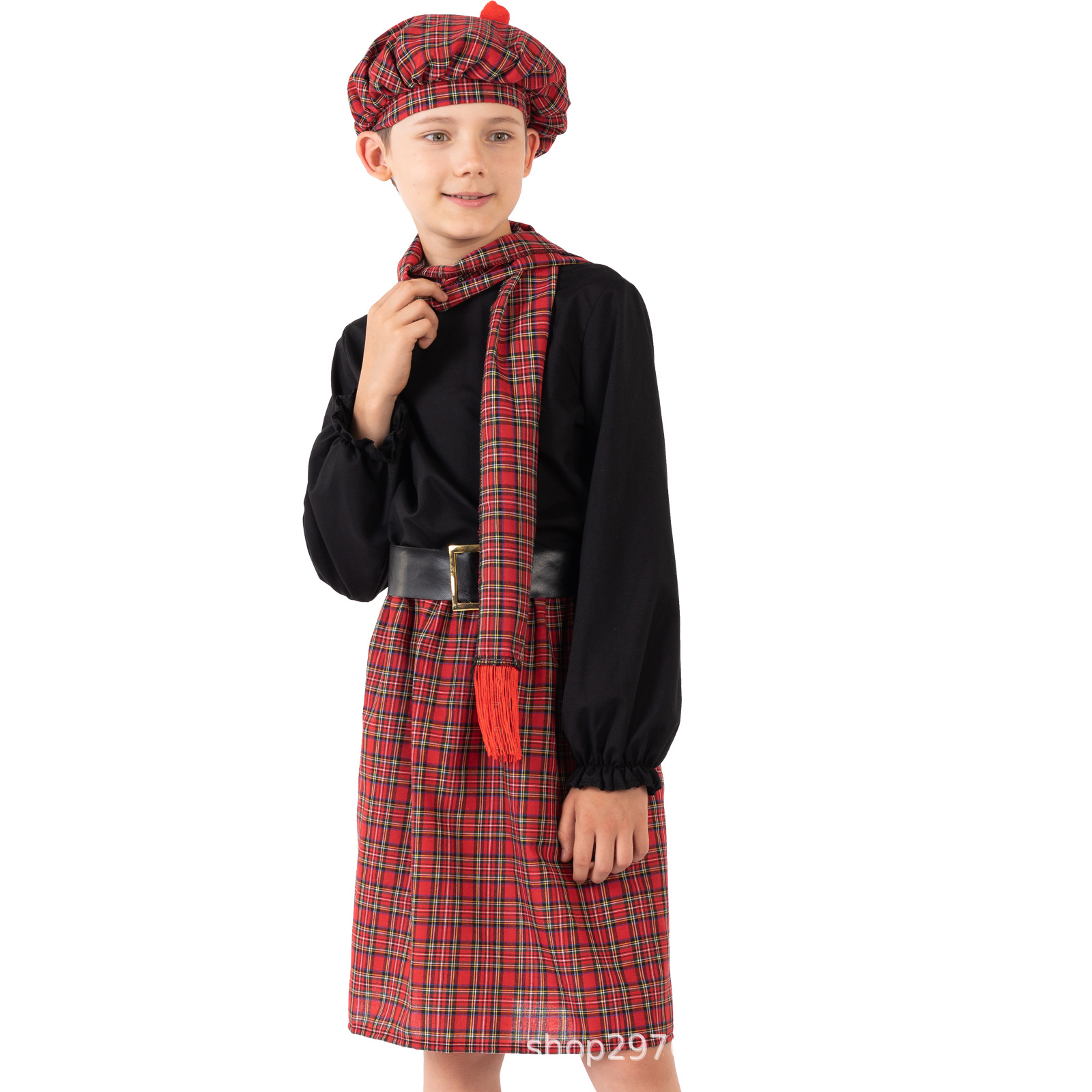 儿童世界民族风情苏格兰女孩裙节日主题六一儿童节表演演出服装