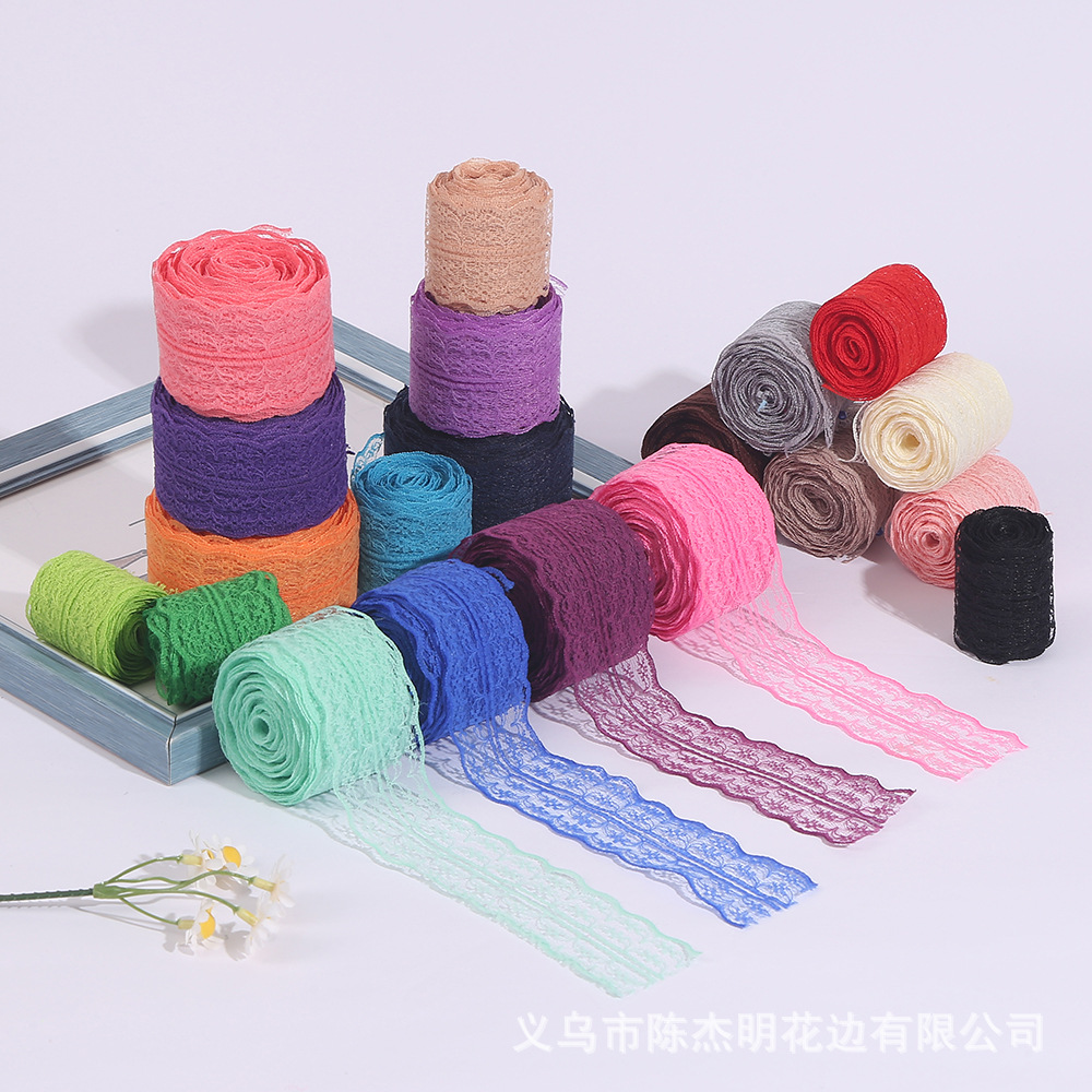 Colorful Transparent Rice Lace DIY Clothing Luggage Accessories Accessories Non-Elastic Home Underwear Hollow Material